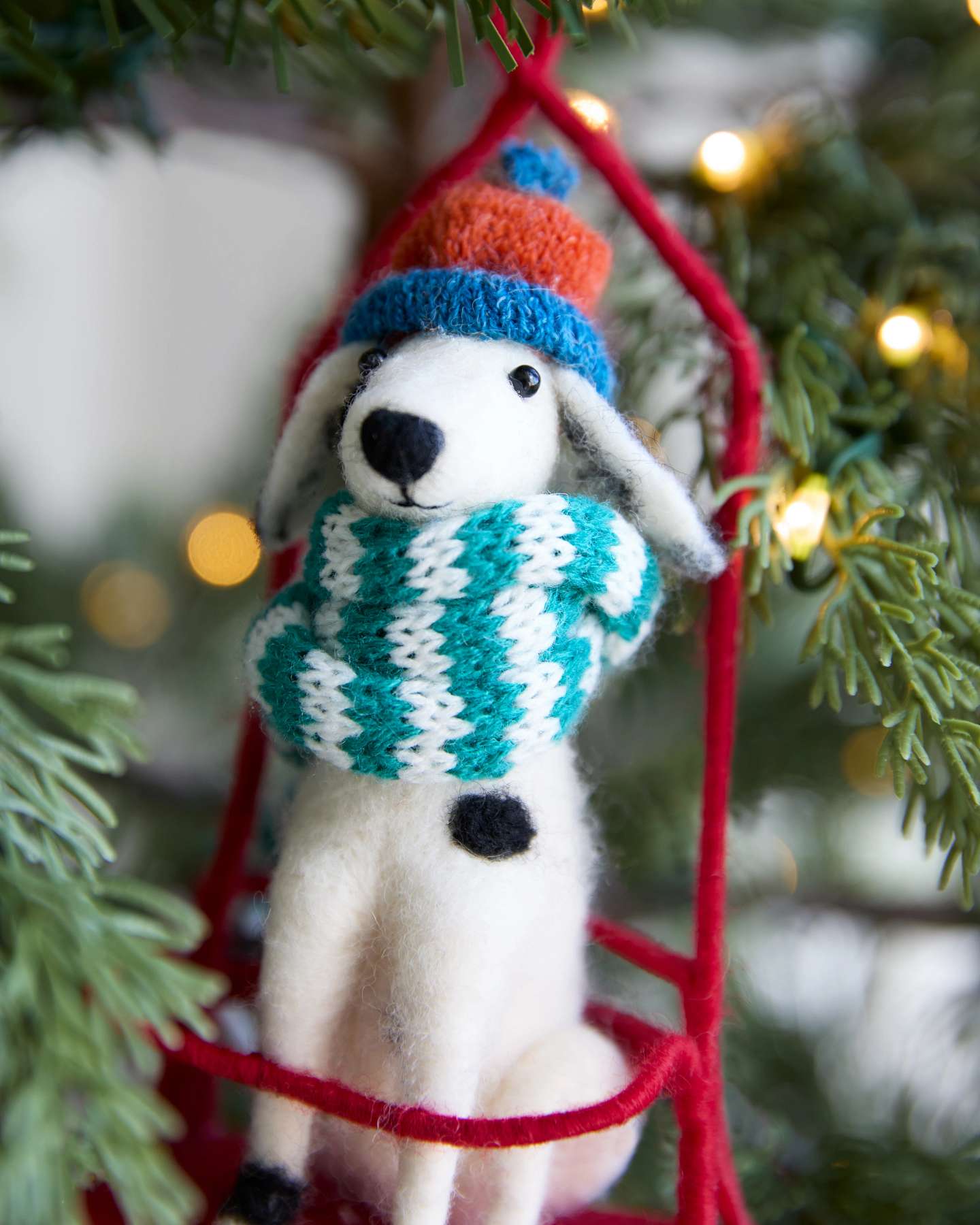Alpine Adventure Dogs Felt Ornament Set
