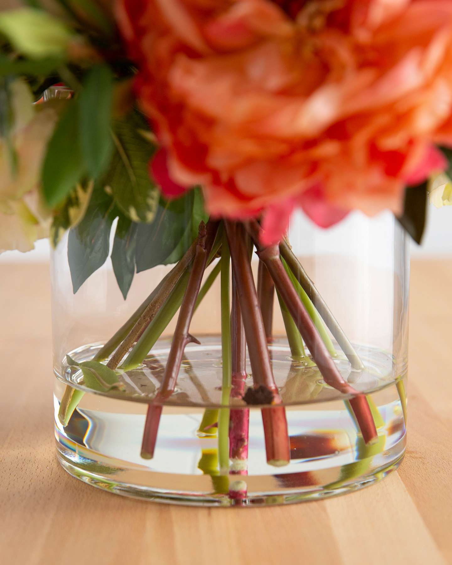 Balsam Hill Coral Garden Artificial Flower Arrangement Base Closeup