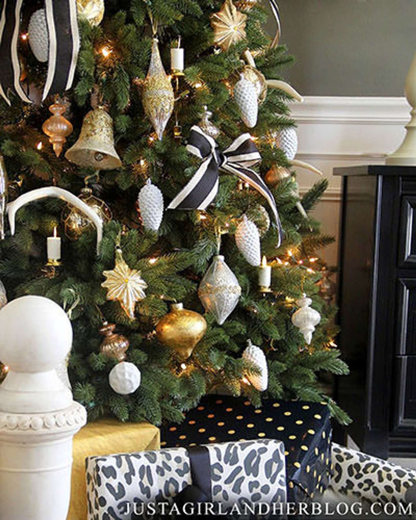 Balsam Hill Fifth Avenue Flatback Artificial Christmas Tree Just a Girl and Her Blog Feature Closeup