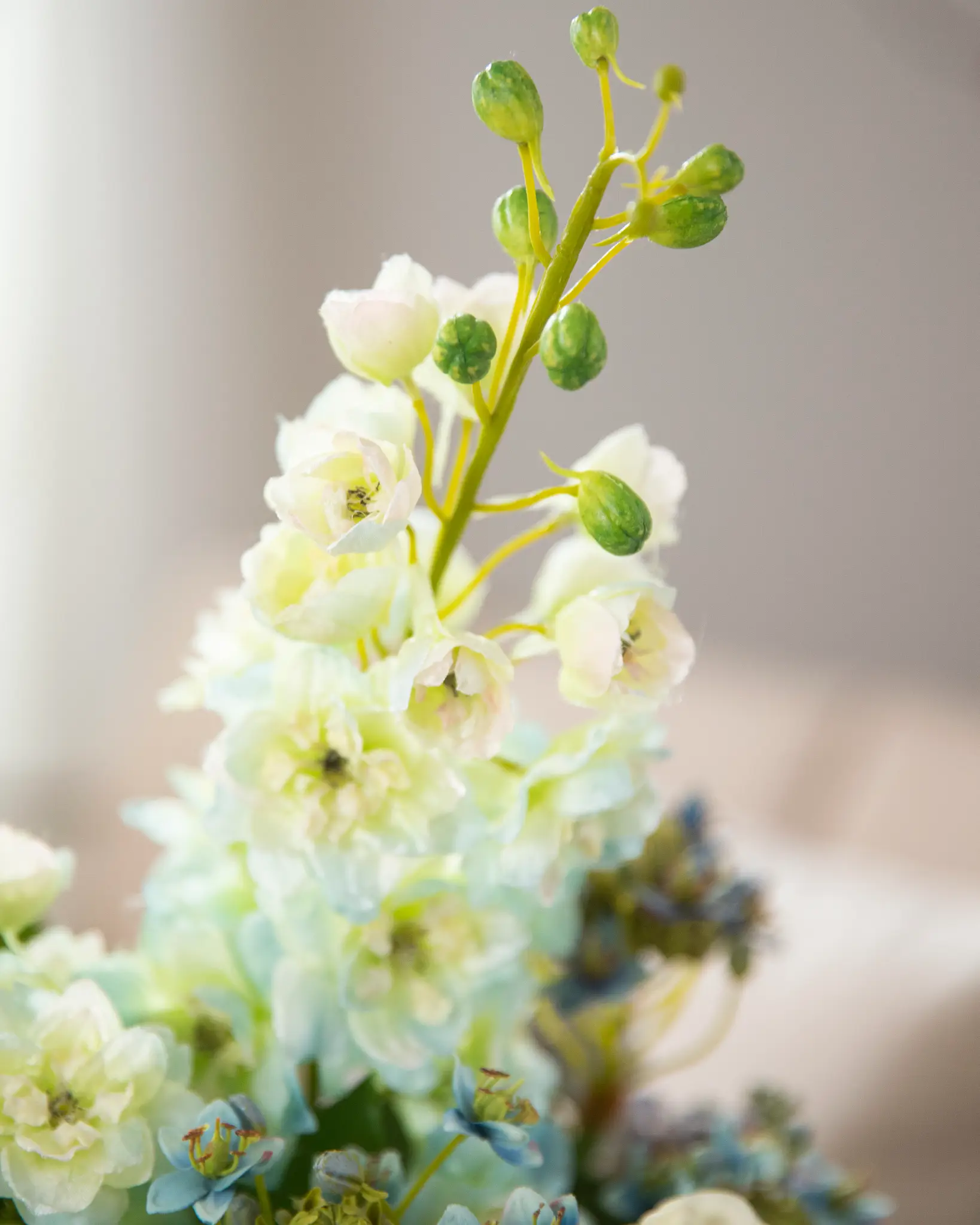 pregnant Lying Ash Viola Artificial Flowers Arrangement | Balsam Hill