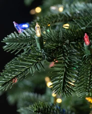 Colour + Clear lights on artificial Christmas tree