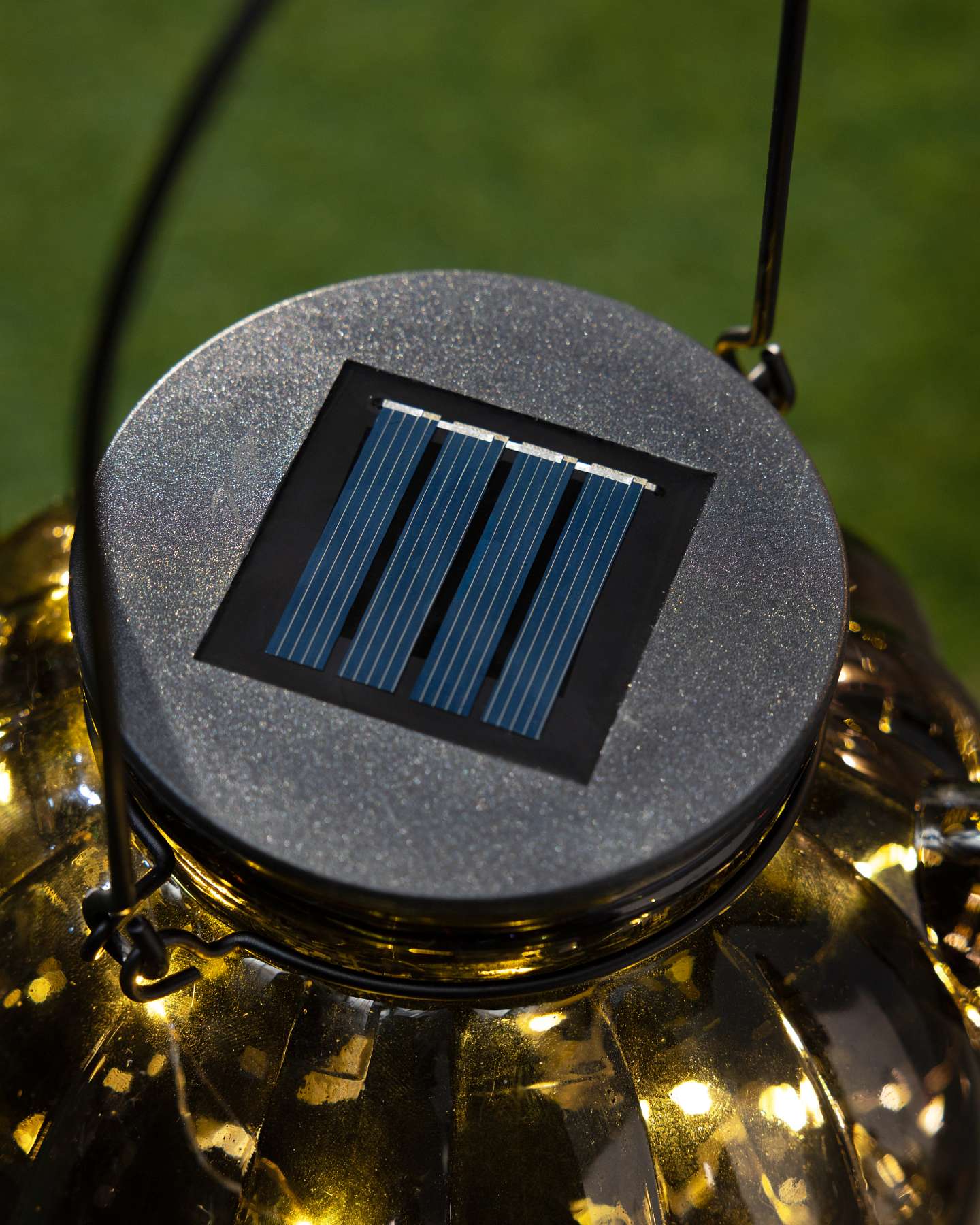 Balsam Hill Solar Black Cat Pathway Lights Set of 4 Battery Compartment Close Up for Easy Access