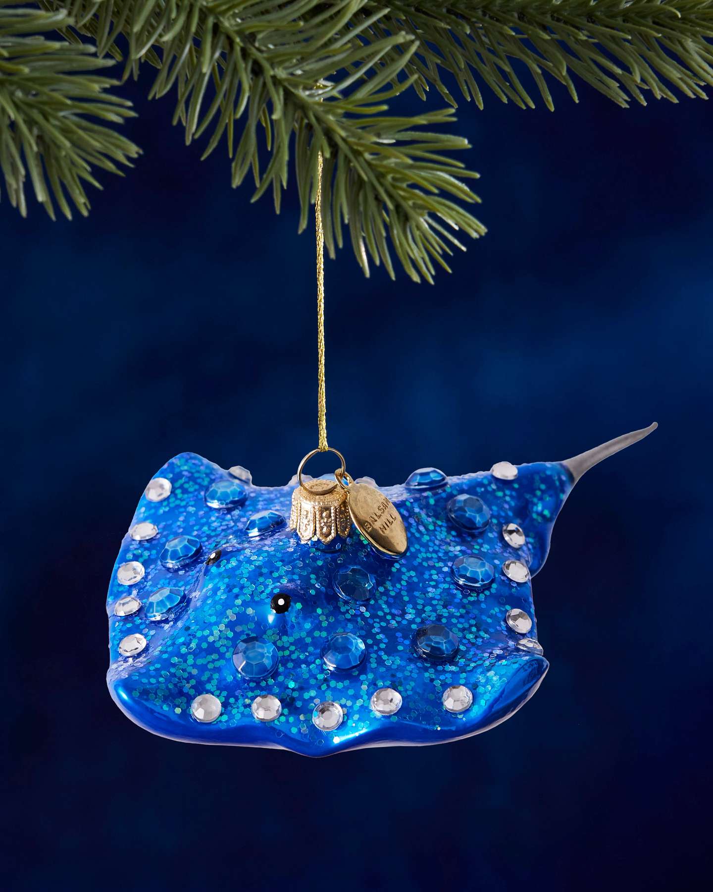 Balsam Hill Studio Blue Stingray Ornament