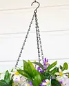 Outdoor Enchanted Garden Hanging Basket by Balsam Hill Closeup 10