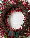Mixed Berry Festive Wreath by Balsam Hill Back of the Wreath