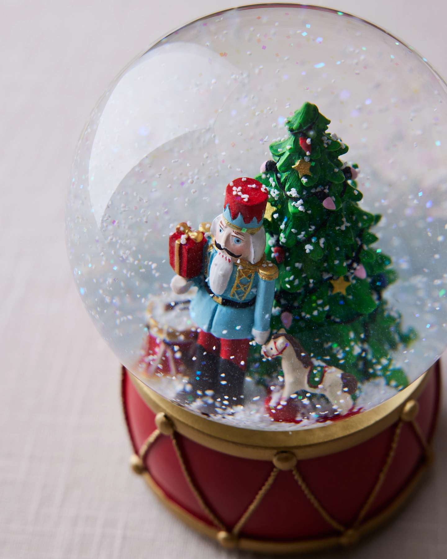 Nutcracker Musical Snow Globe