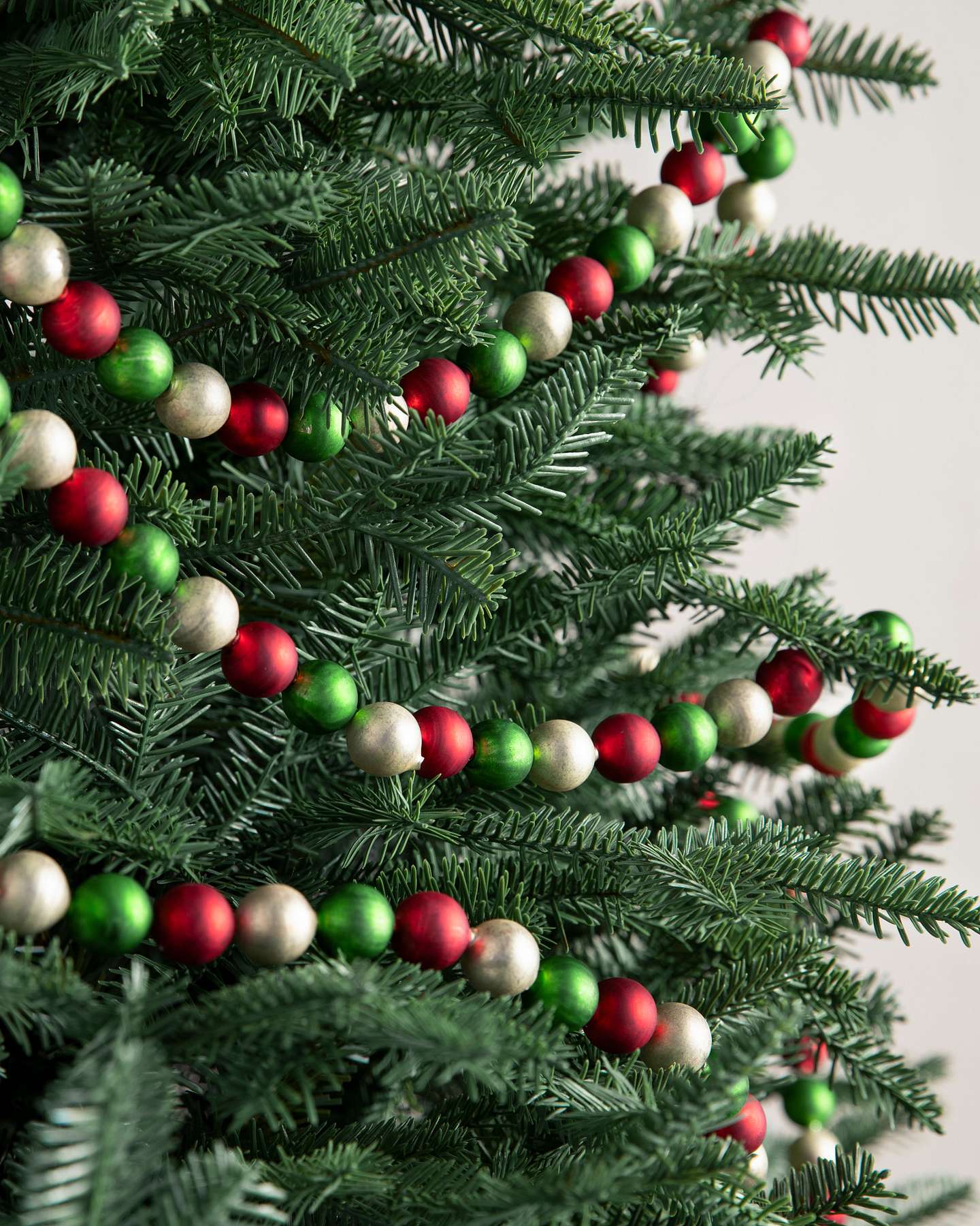 Balsam Hill Classic Bead Christmas Garland Set of 3