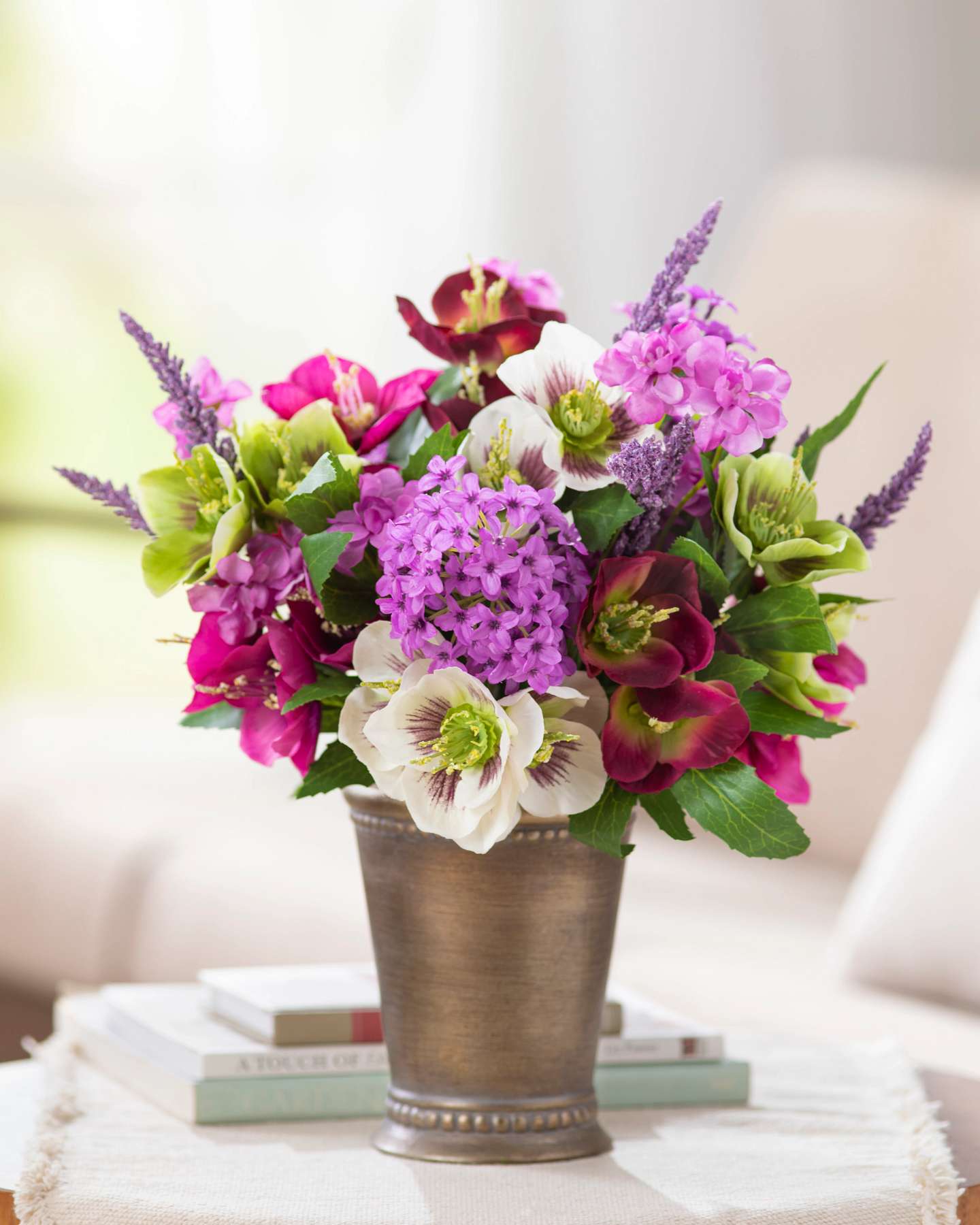 Balsam Hill Amethyst Garden Artificial Flower Arrangement