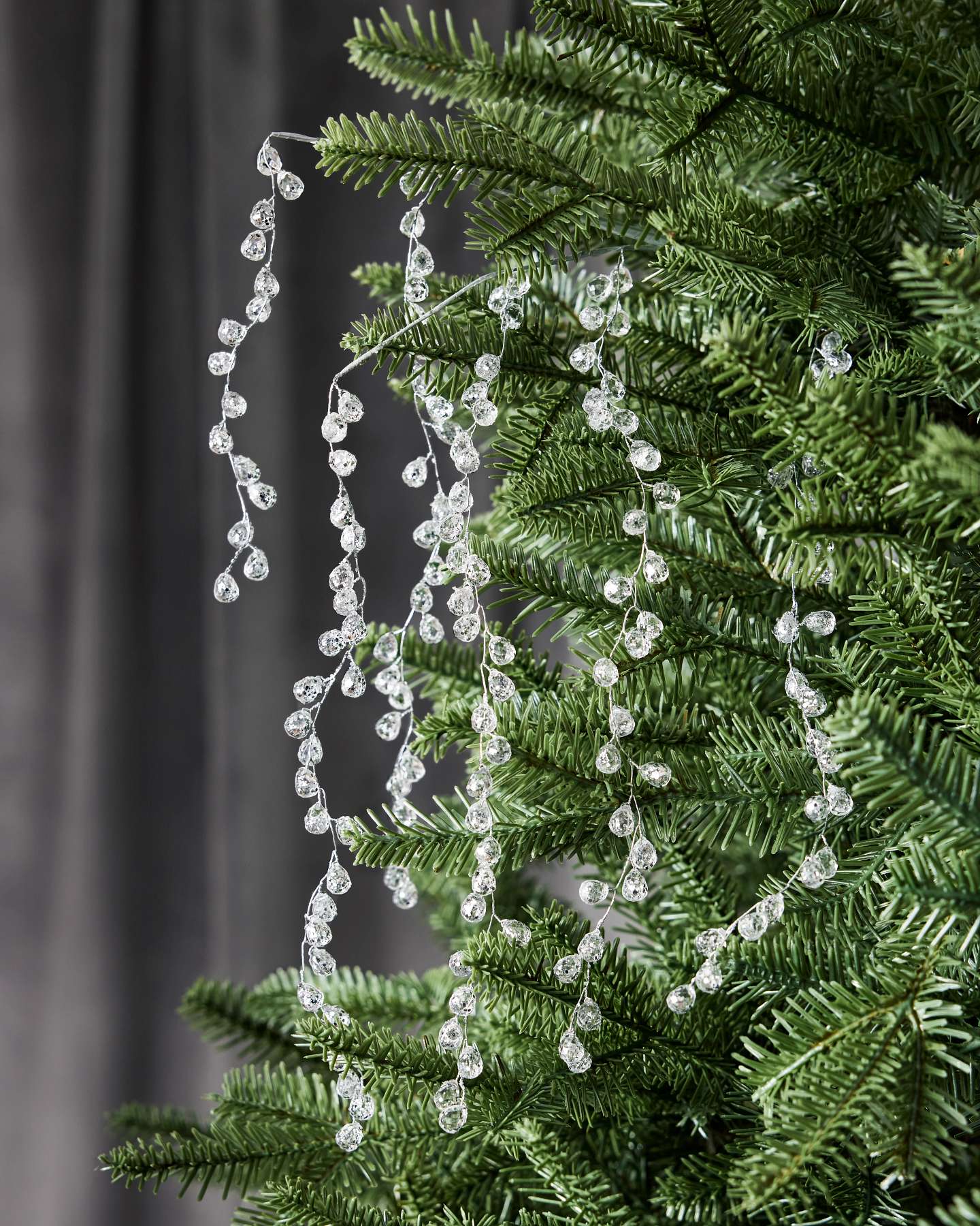 Balsam Hill Arctic Christmas Tree Picks Crystal Drop Set of 12 Tree Display