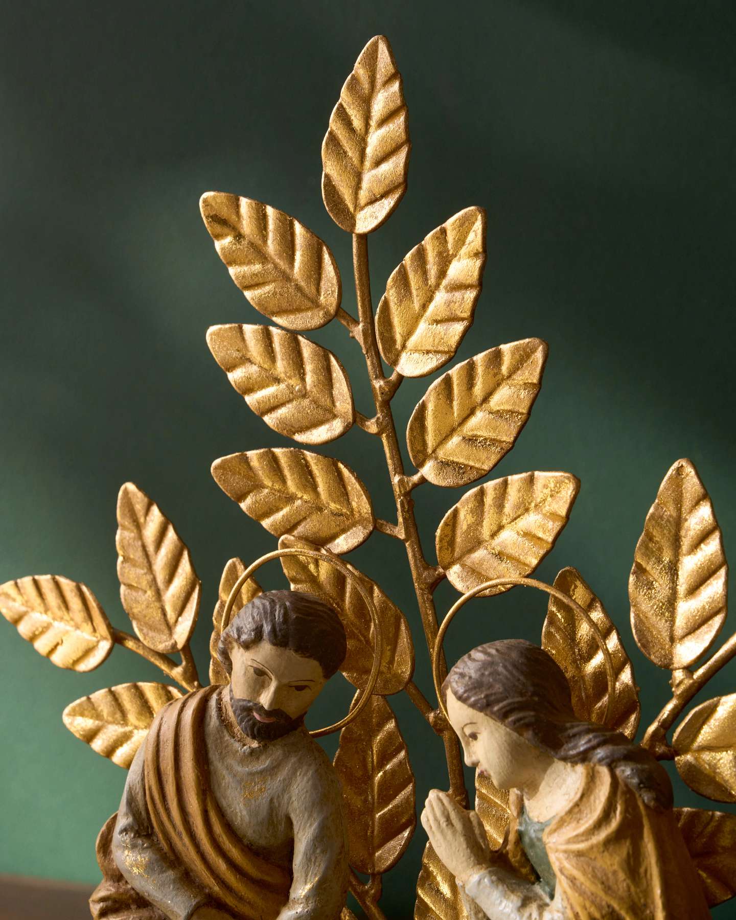 Gold Leaf Tabletop Nativity Scene