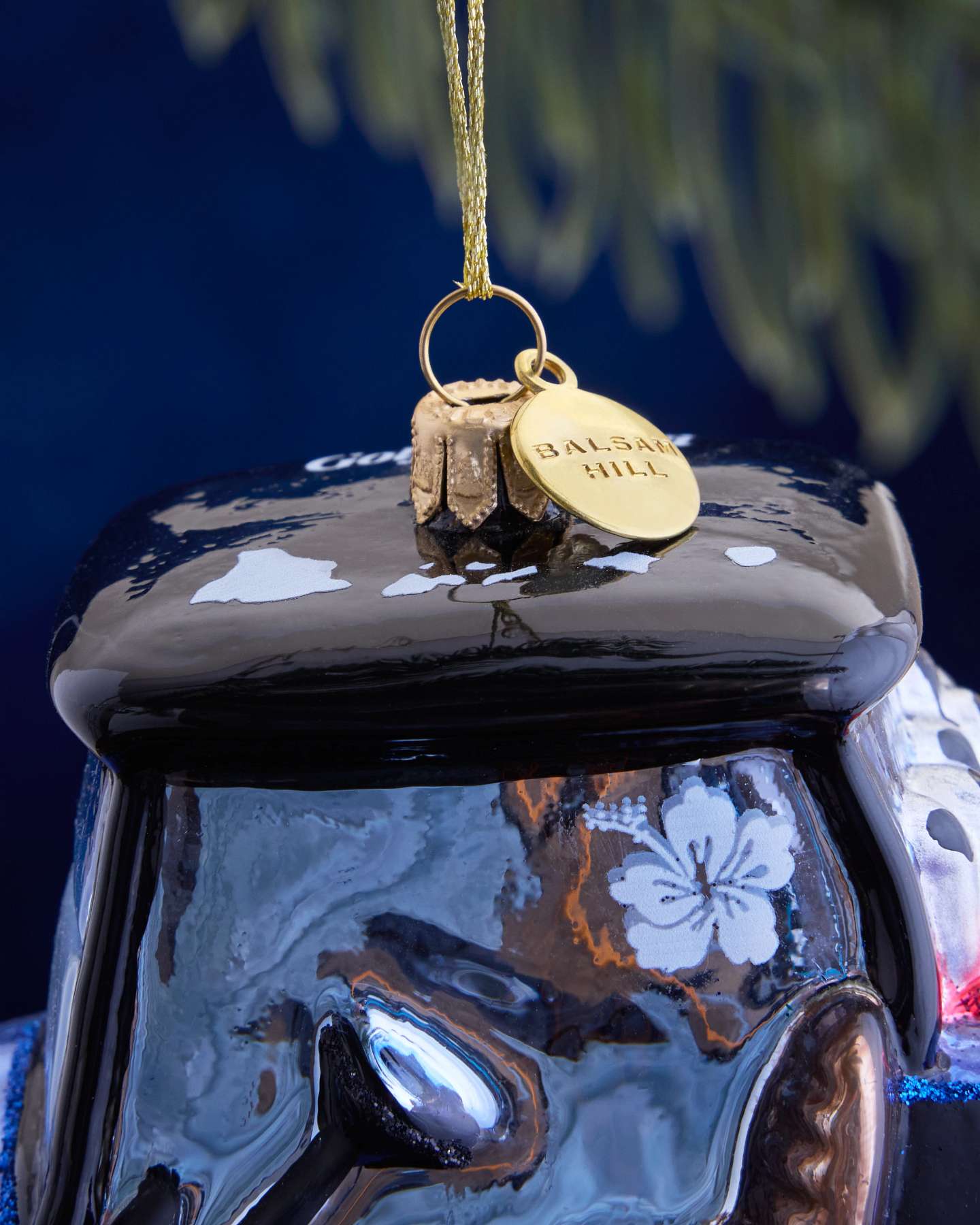 Balsam Hill Studio Blue Golf Cart Ornament