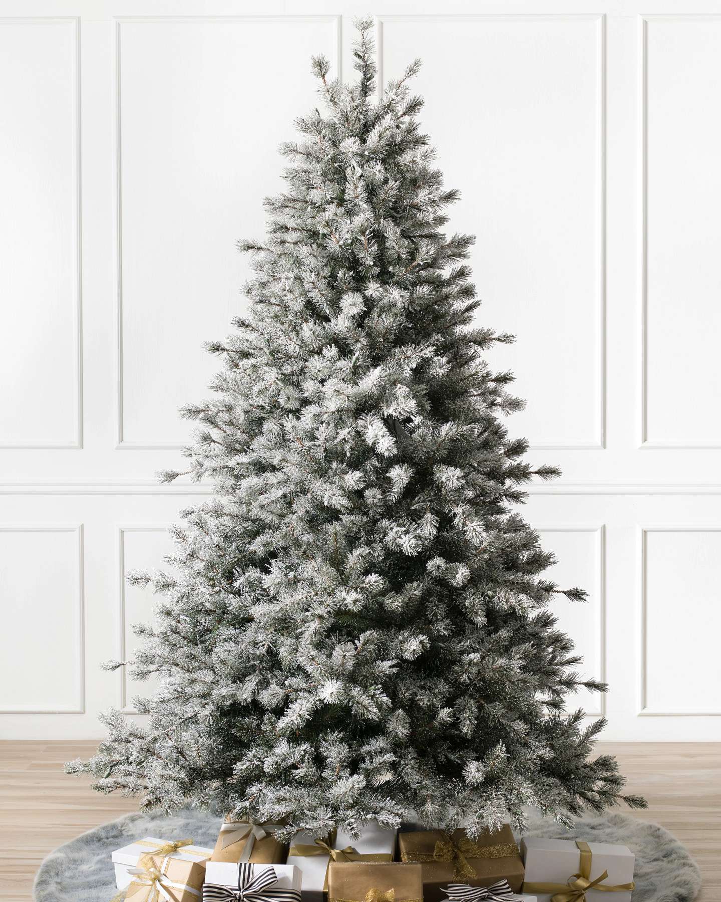 Balsam Hill Frosted Sugar Pine Artificial Christmas Tree Unlit Full View