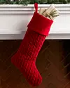 Red Plush Braid Stocking by Balsam Hill SSC