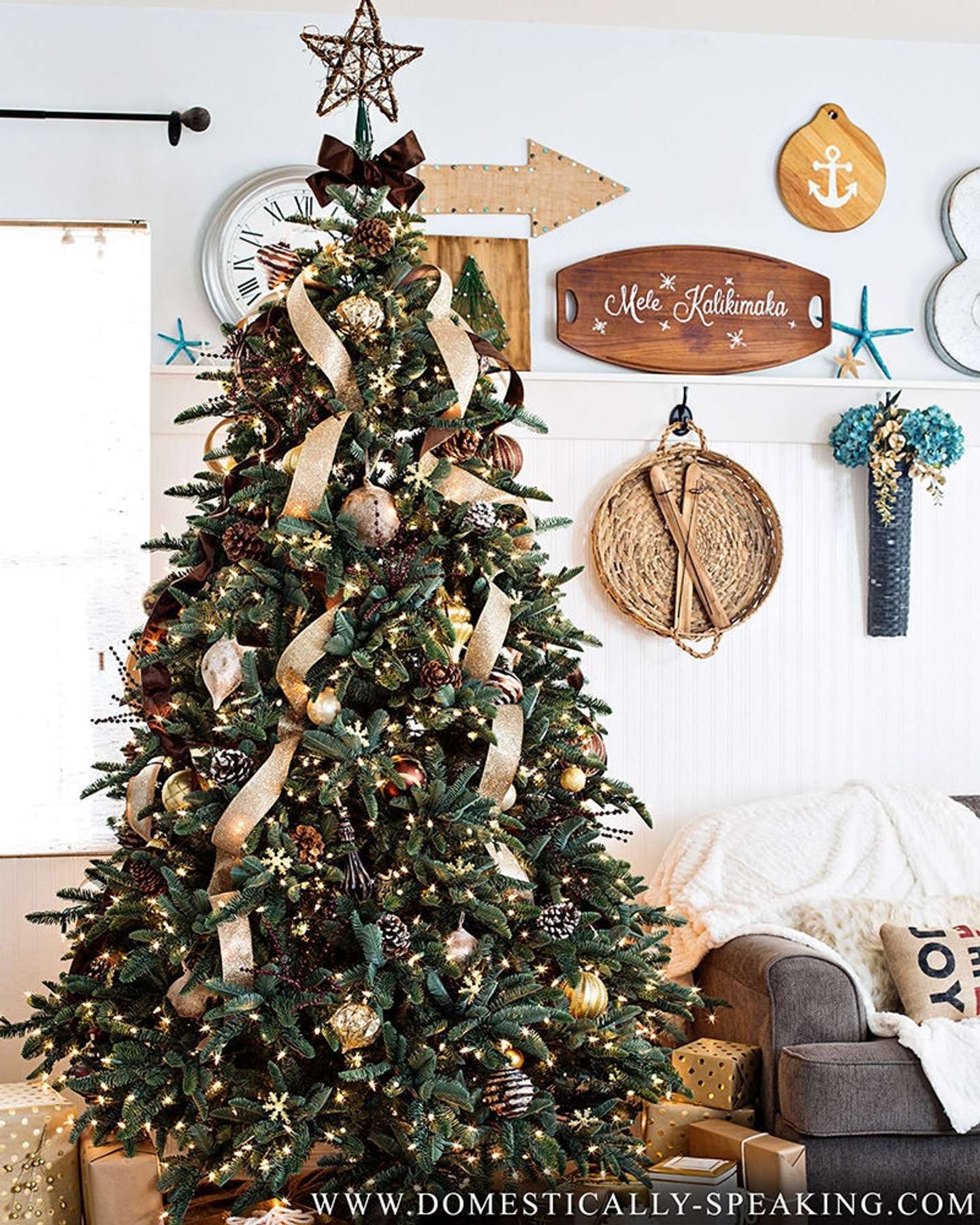 Balsam Hill Noble Fir Artificial Christmas Tree Lifestyle Diomestically Speaking Blog Feature