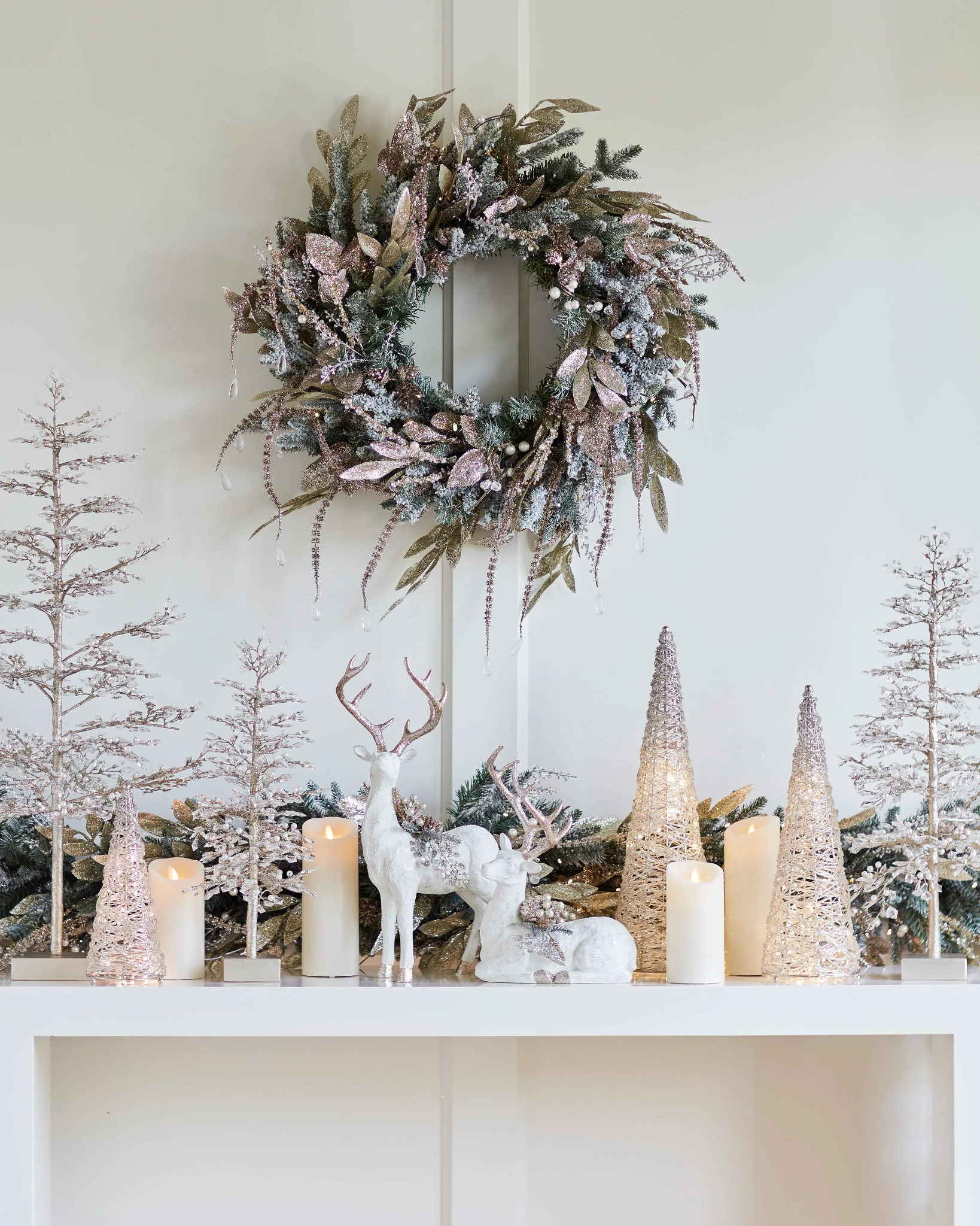 Beaded Tabletop Cone Trees by Balsam Hill