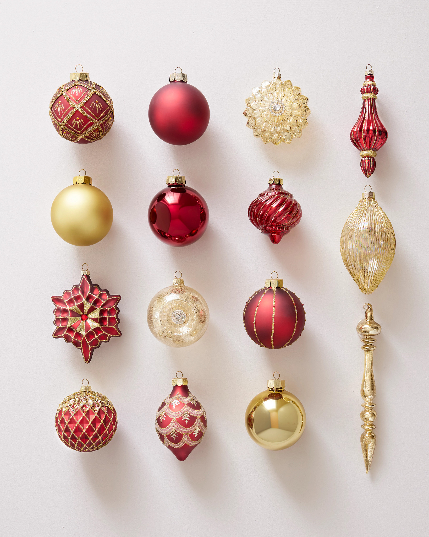 Brilliant Bordeaux Glass Ornament Set