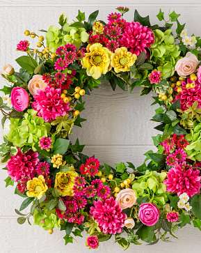 Outdoor Vivid Blooms Wreath Outdoor Vivid Blooms Wreath