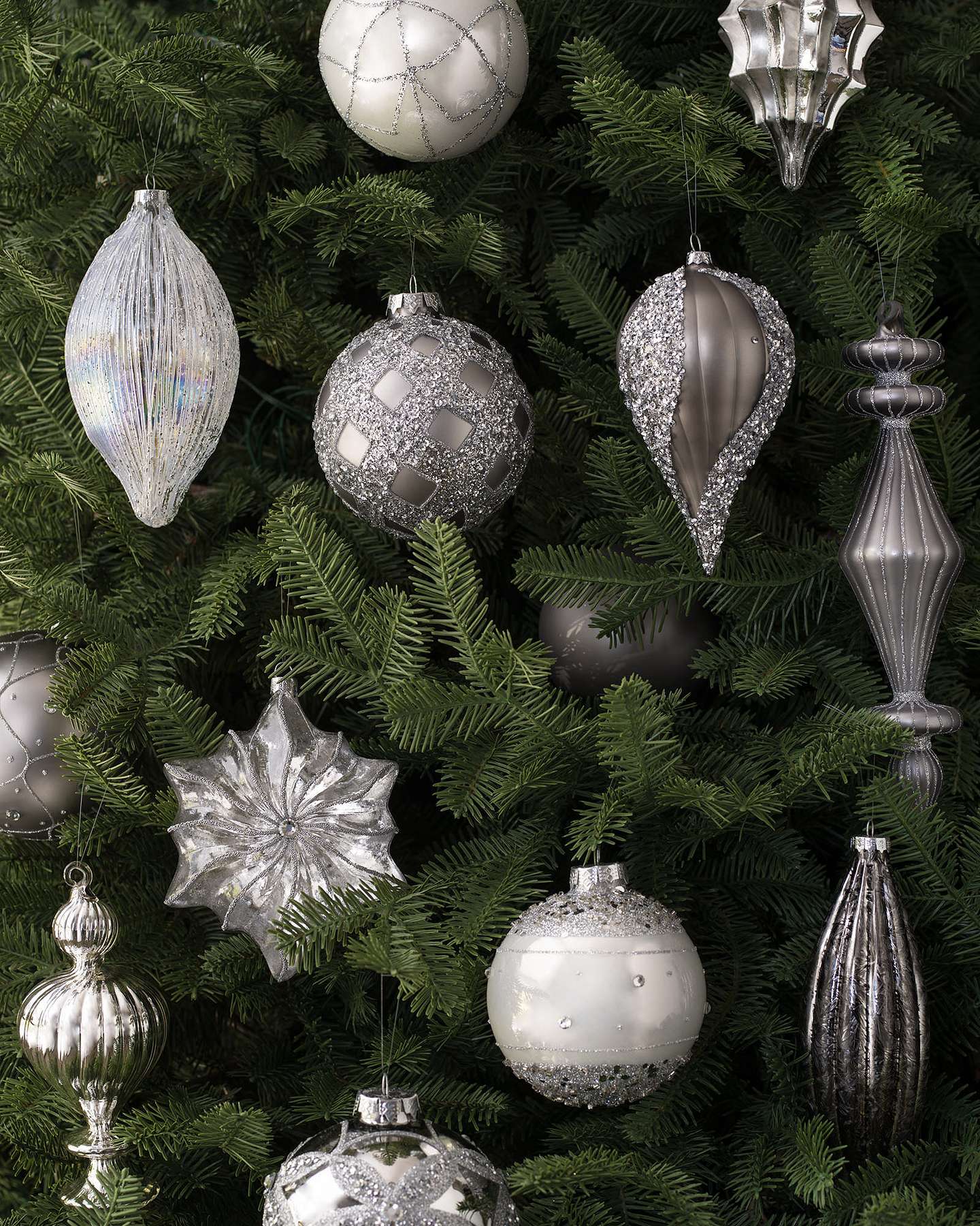 Balsam Hill Crystal Palace Glass Bauble Set Opulent Festive Accents