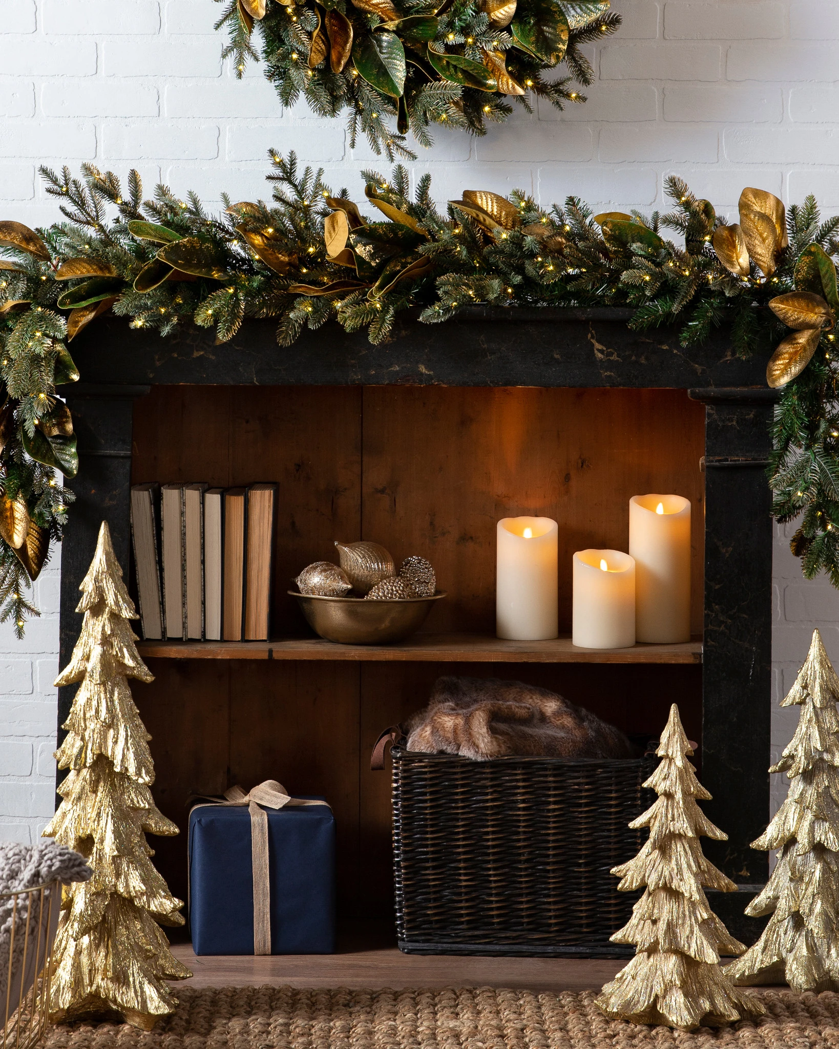 Gilded Lead Magnolia Foliage by Balsam Hill Lifestyle 30