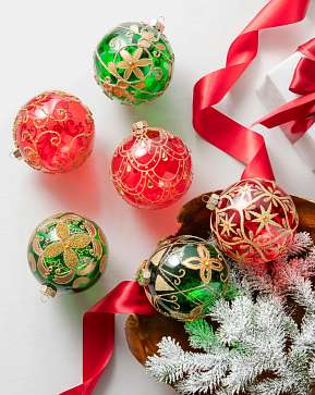 Christmas Cheer Jumbo Ornament Set Christmas Cheer Jumbo Ornament Set