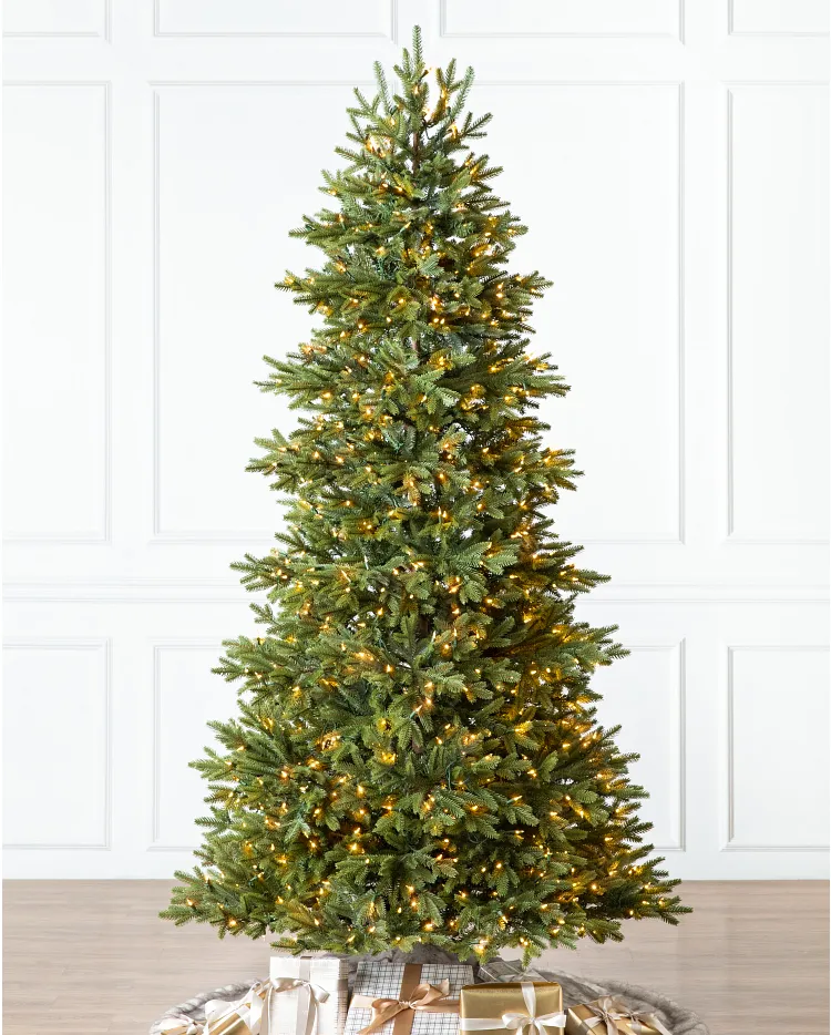 Corner christmas hot sale tree pre lit