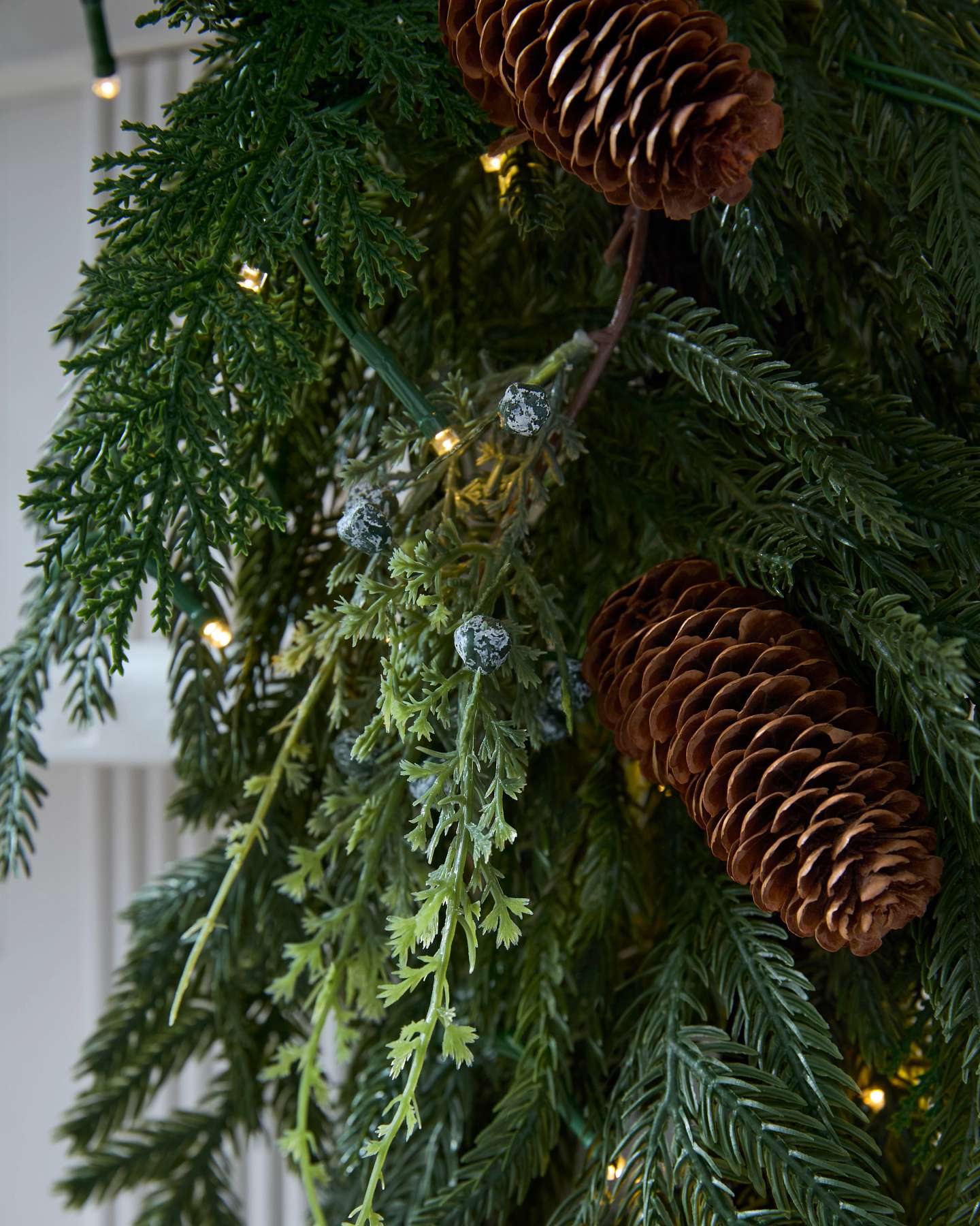 10' Real-Feel® Cypress Juniper Berry Garland