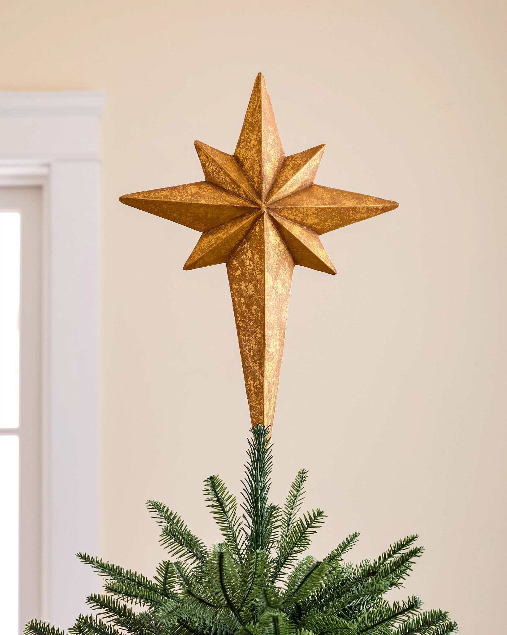 Antique Gold Bethlehem Star Tree Topper