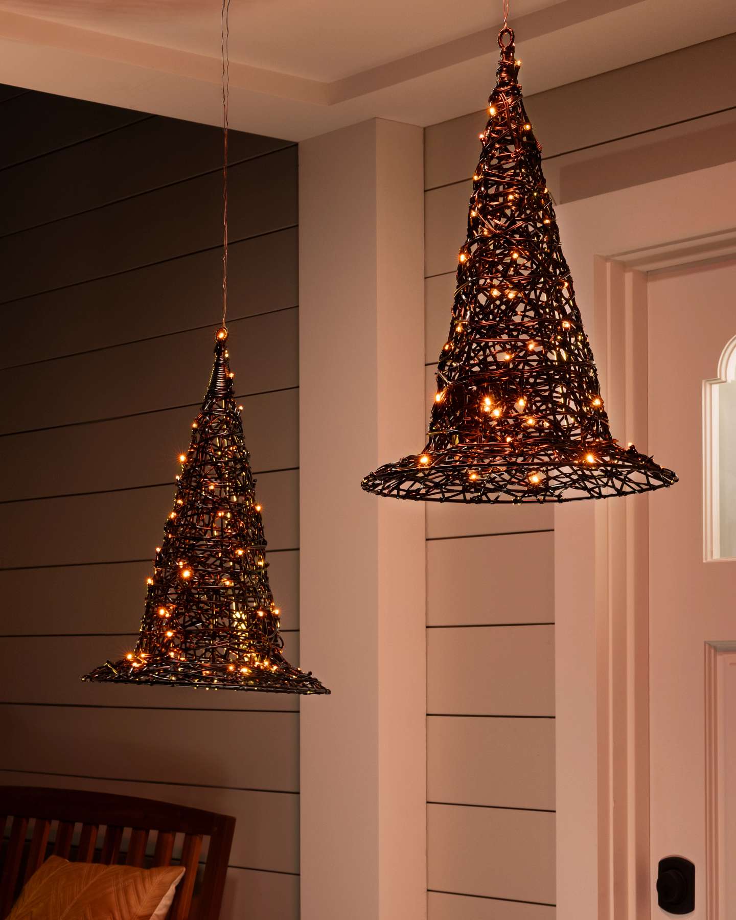 Balsam Hill Lit Spellbound Wire Witch Hat Set of 2