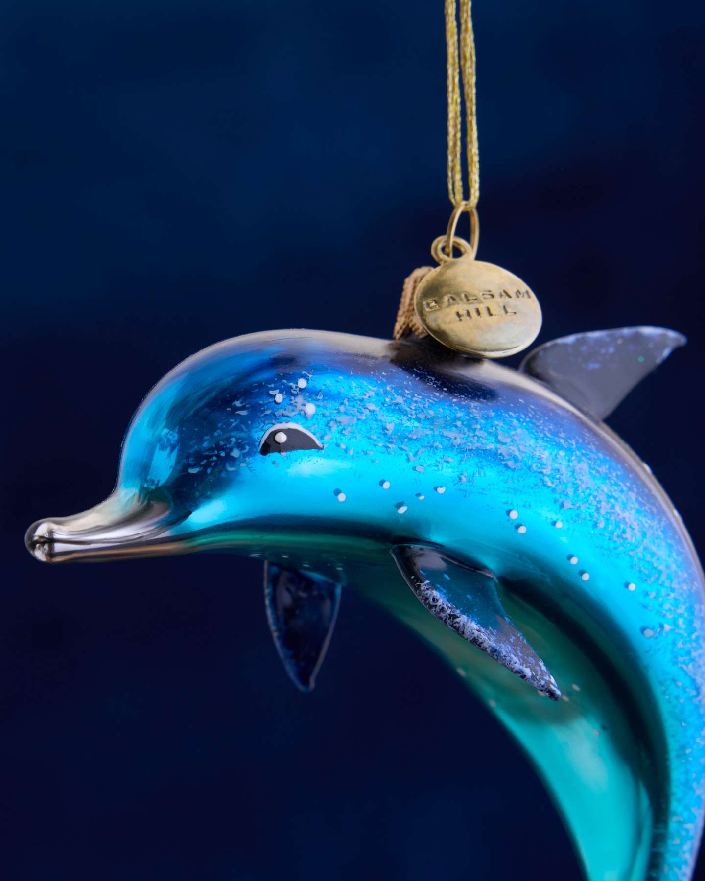 Balsam Hill Studio Small Blue Dolphin Ornament