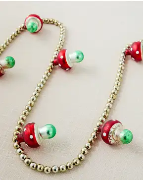 Red Woodland Mushrooms Tree Garland Set Red Woodland Mushrooms Tree Garland Set