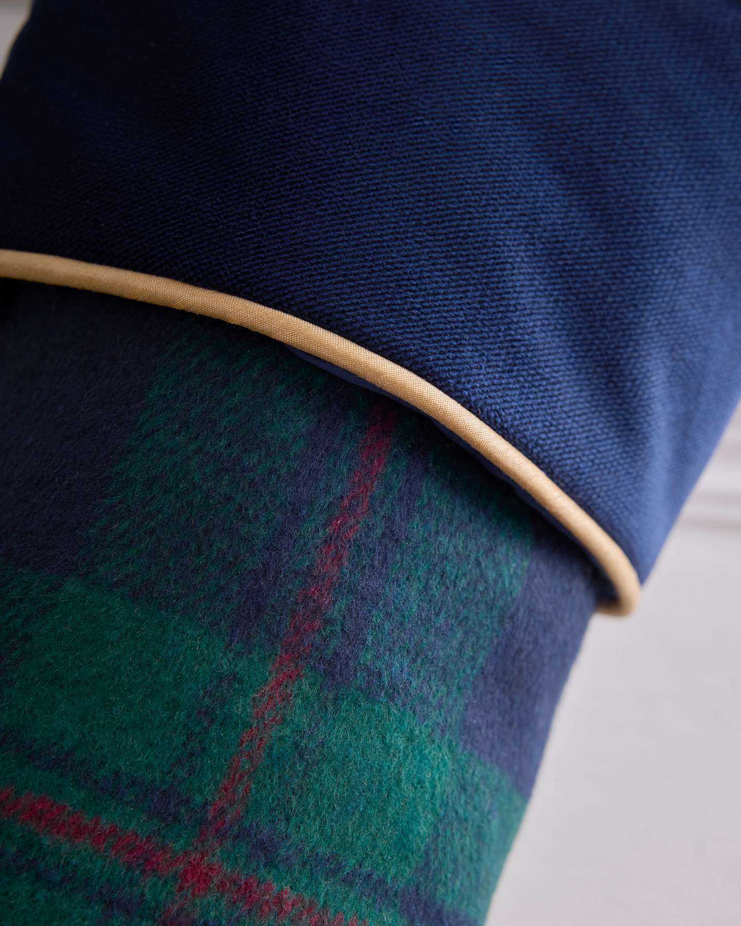 Blue & Green Highland Plaid Christmas Stocking