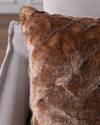 20in Stone Lodge Faux Fur Pillow Cover by Balsam Hill Closeup 10