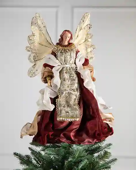 18in Holiday Grace Angel Christmas Tree Topper by Balsam Hill SSC 10