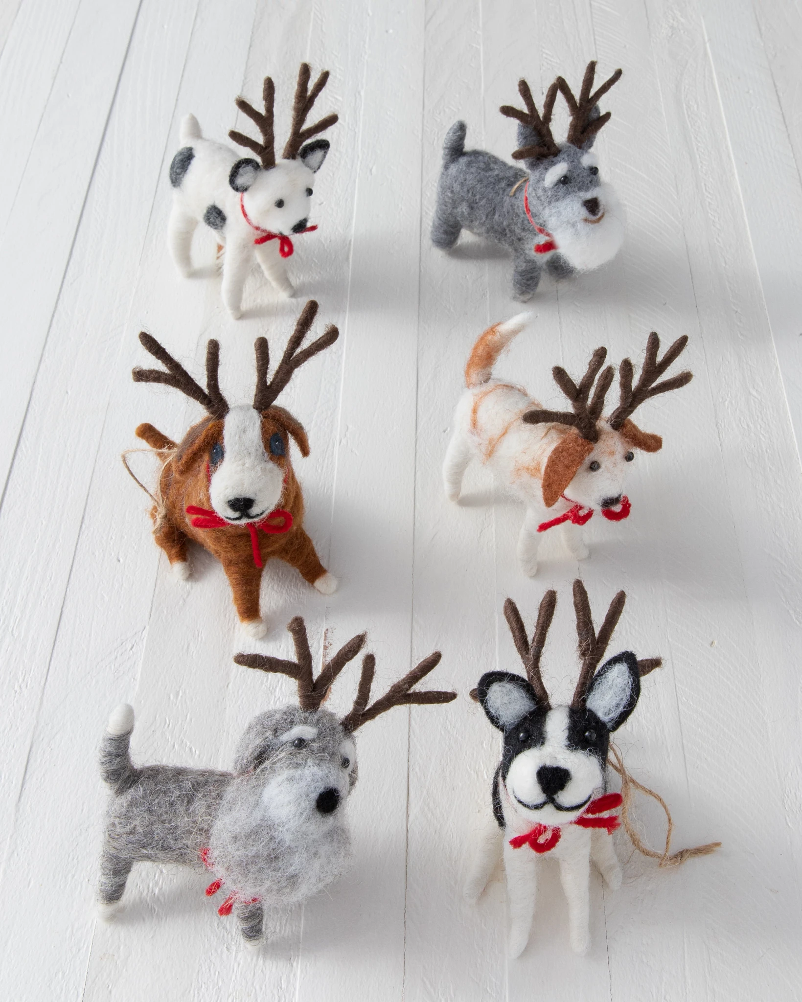 Reindeer Funfest Felt Ornament Set