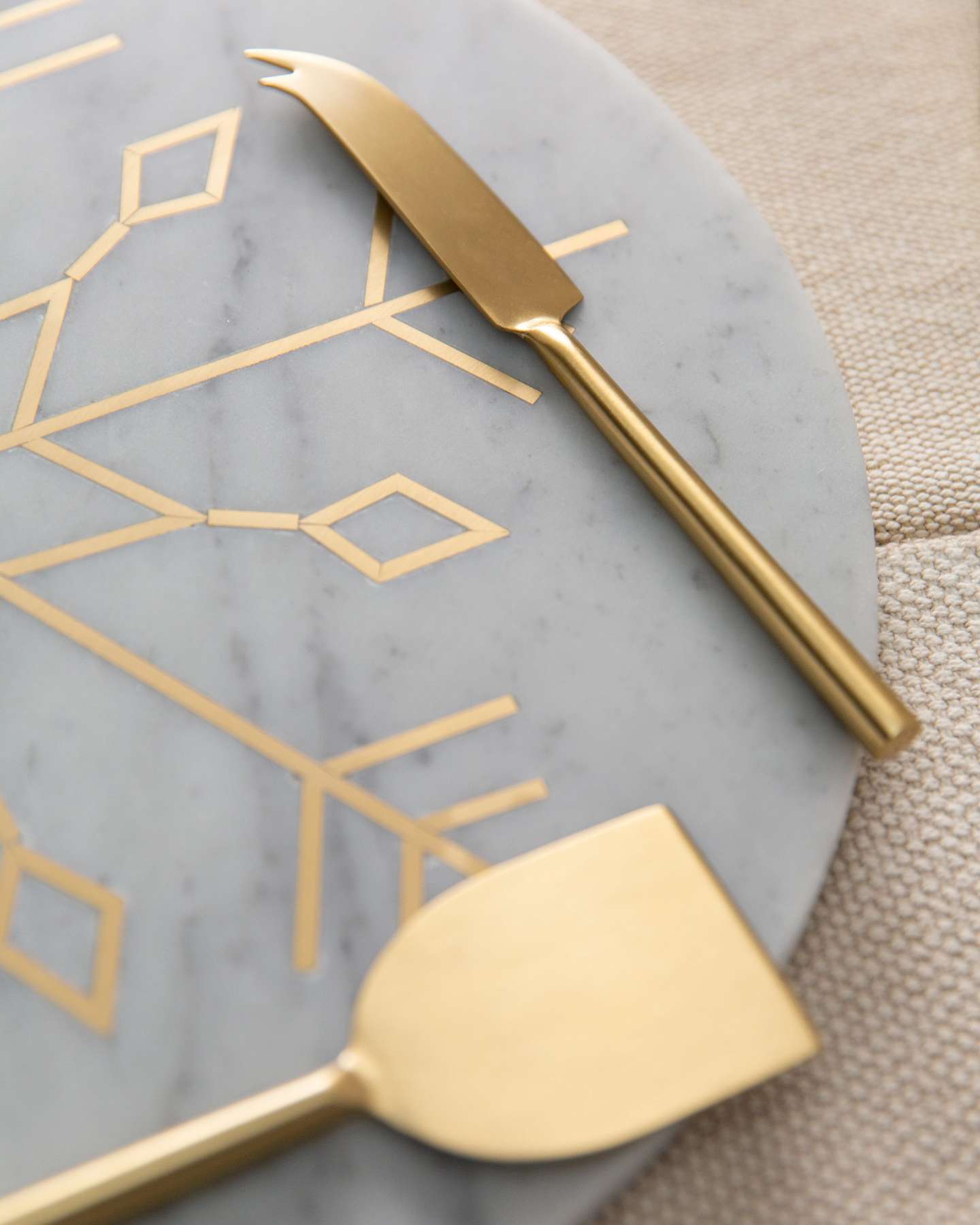 Balsam Hill Dolce Marble Cheese Board Set Closeup