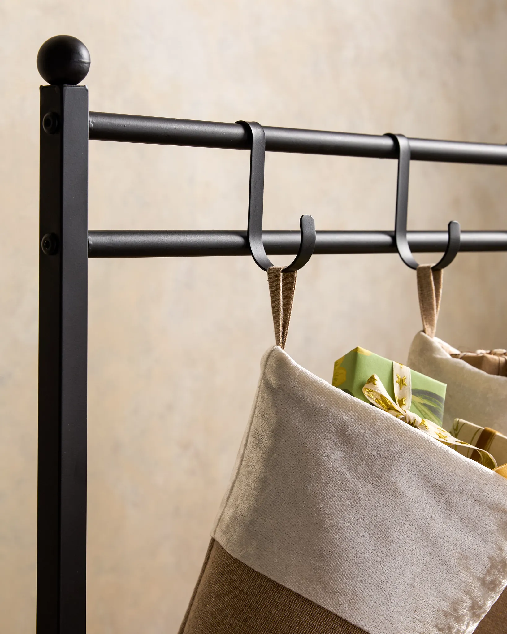 Black Freestanding Stocking Holder