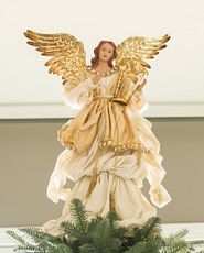 Cimier de Noël en forme d'ange doré