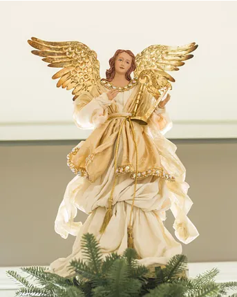 11 Tabletop Capiz Angel (Nat/Gold)-SE-1401