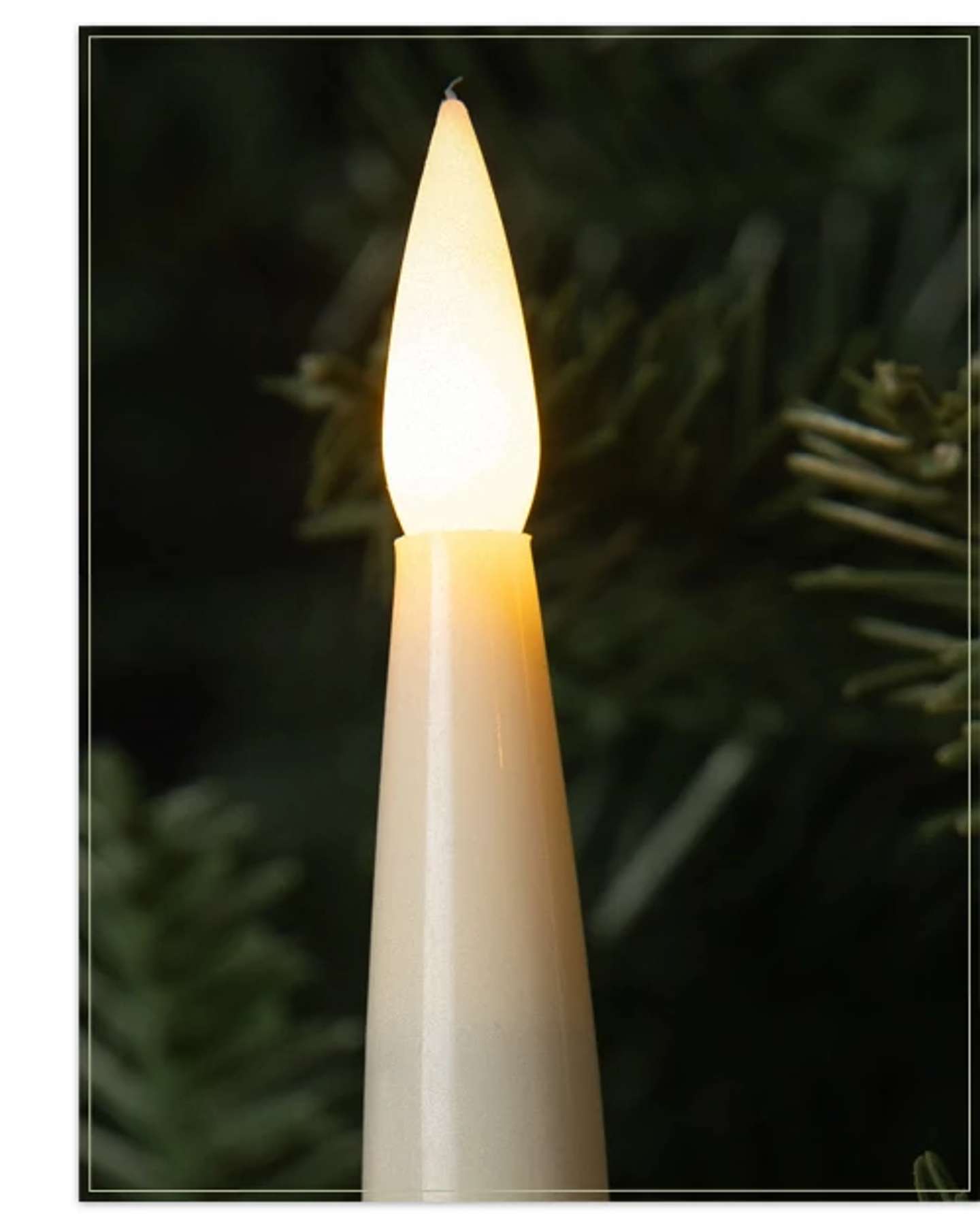 Balsam Hill Bougie dorées LED pour sapin Goutte de cristal, set de 20