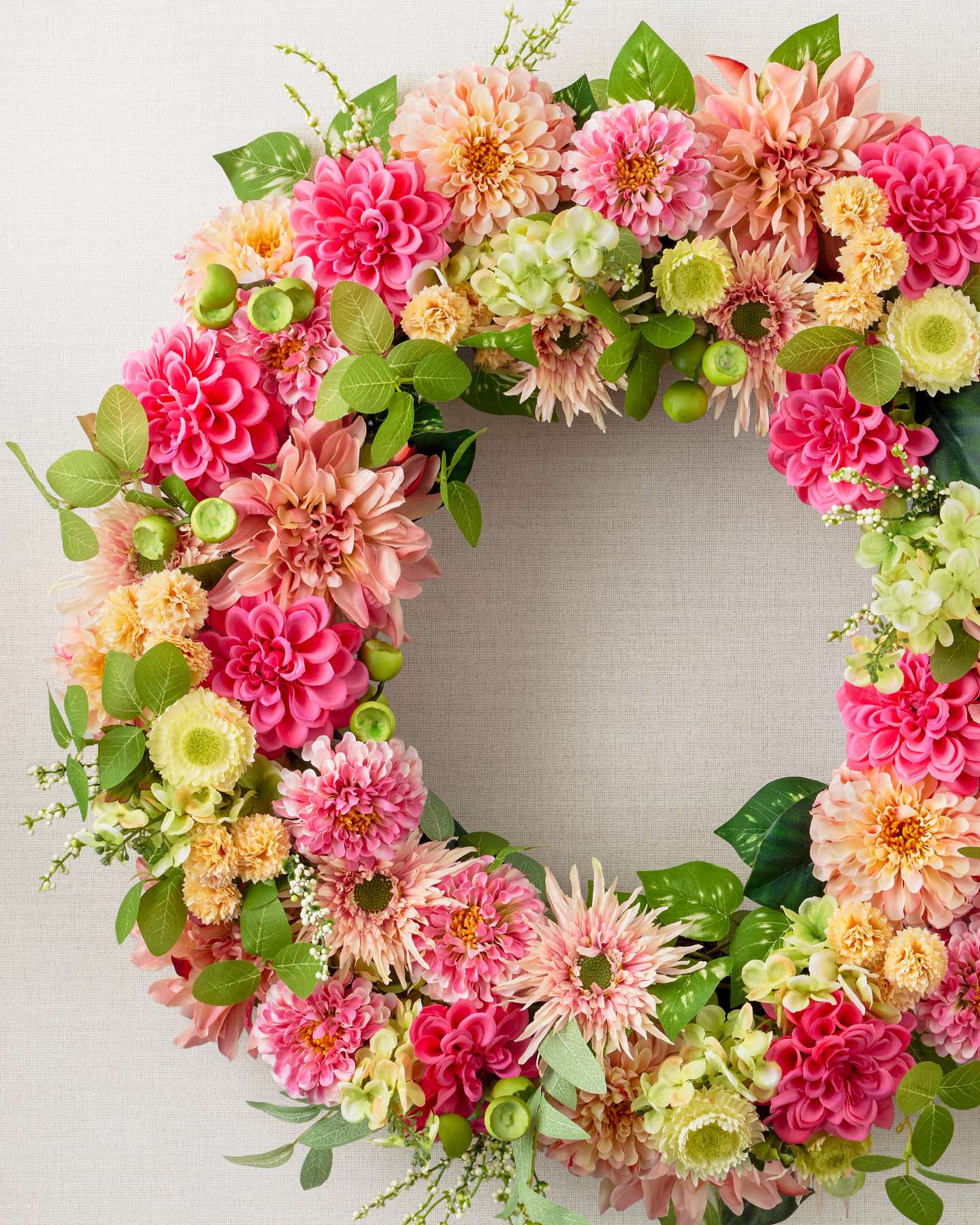 Balsam Hill Outdoor Spring Serenade Artificial Spring Wreath 26-Inch Elegant Display