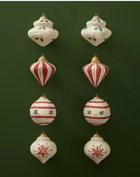 Festive Katran Mixed Ornament Set Festive Katran Mixed Ornament Set