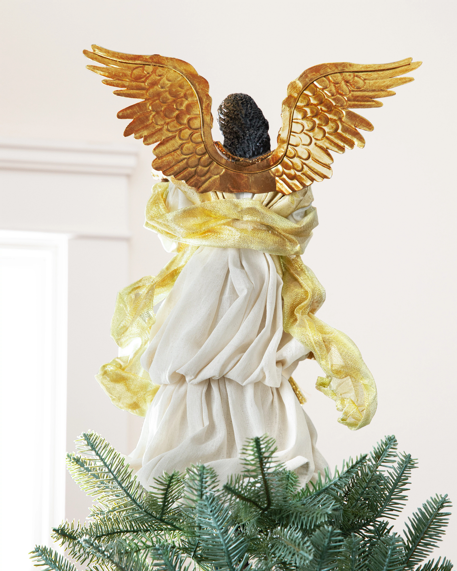 Gilded Black Angel Christmas Tree Topper | Balsam Hill Gilded Black Angel Christmas Tree Topper | Balsam Hill