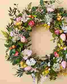 Spring in Bloom Arrangement and Wreath by Balsam Hill SSCR 10