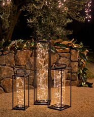 Group of lanterns filled with fairy lights