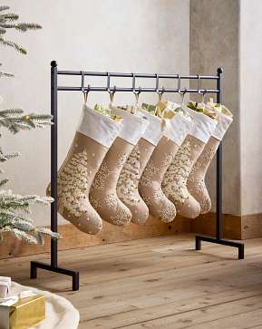 Black Freestanding Stocking Holder Black Freestanding Stocking Holder