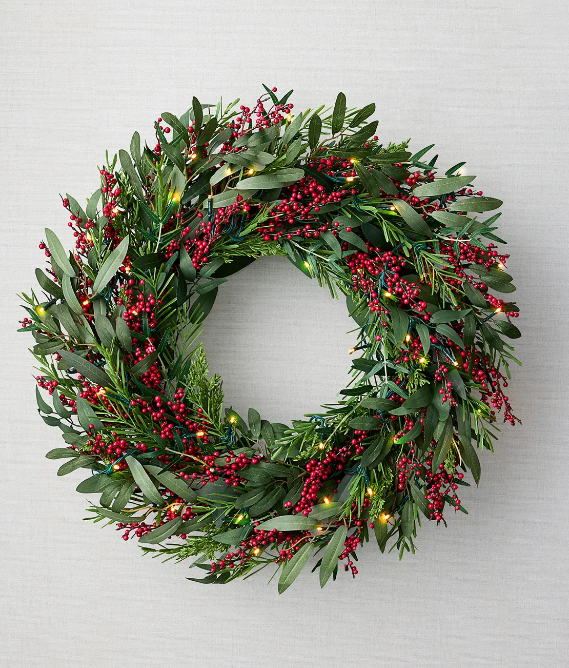 Evergreen Pepperberry Wreath