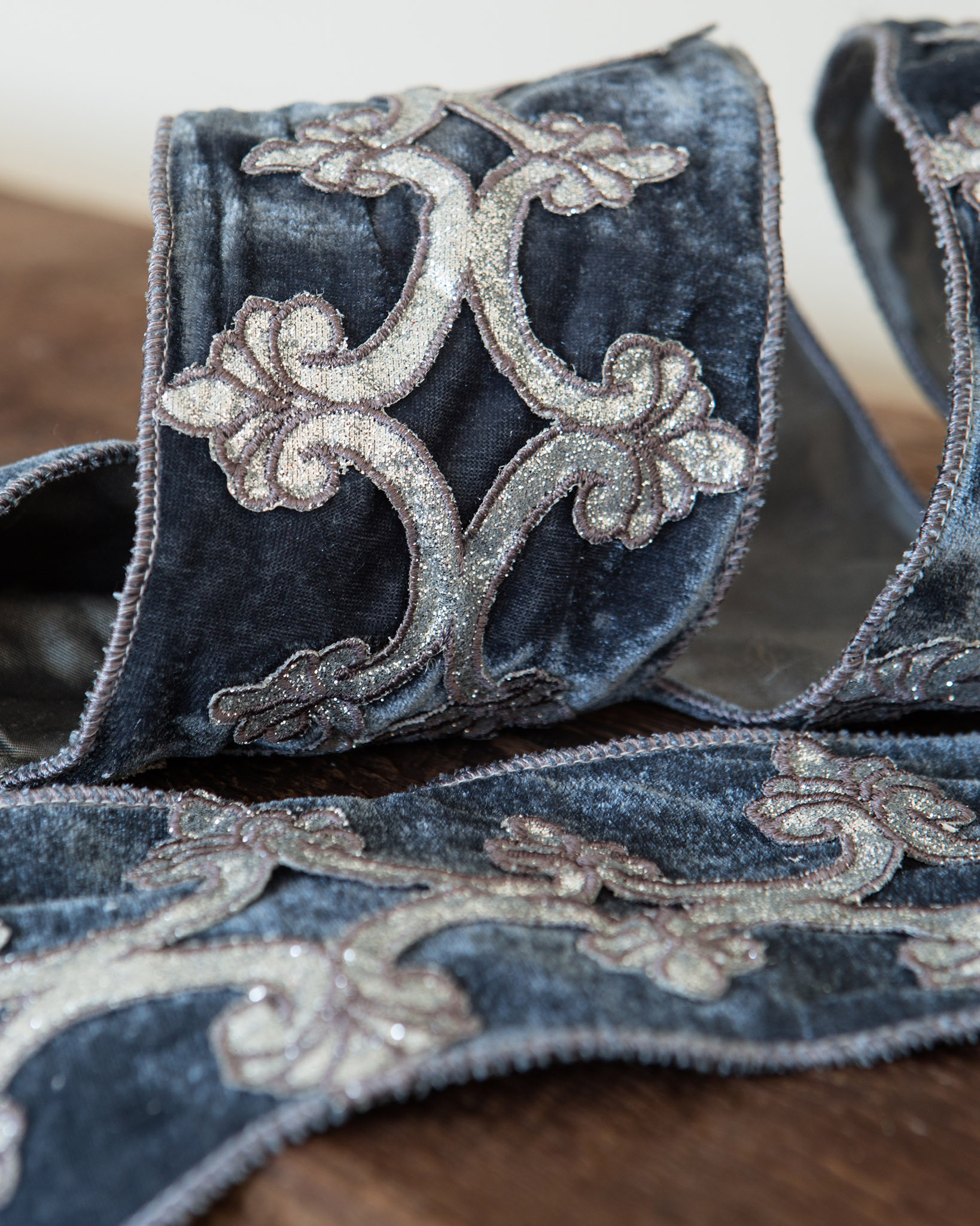 French Blue Velvet Ribbon