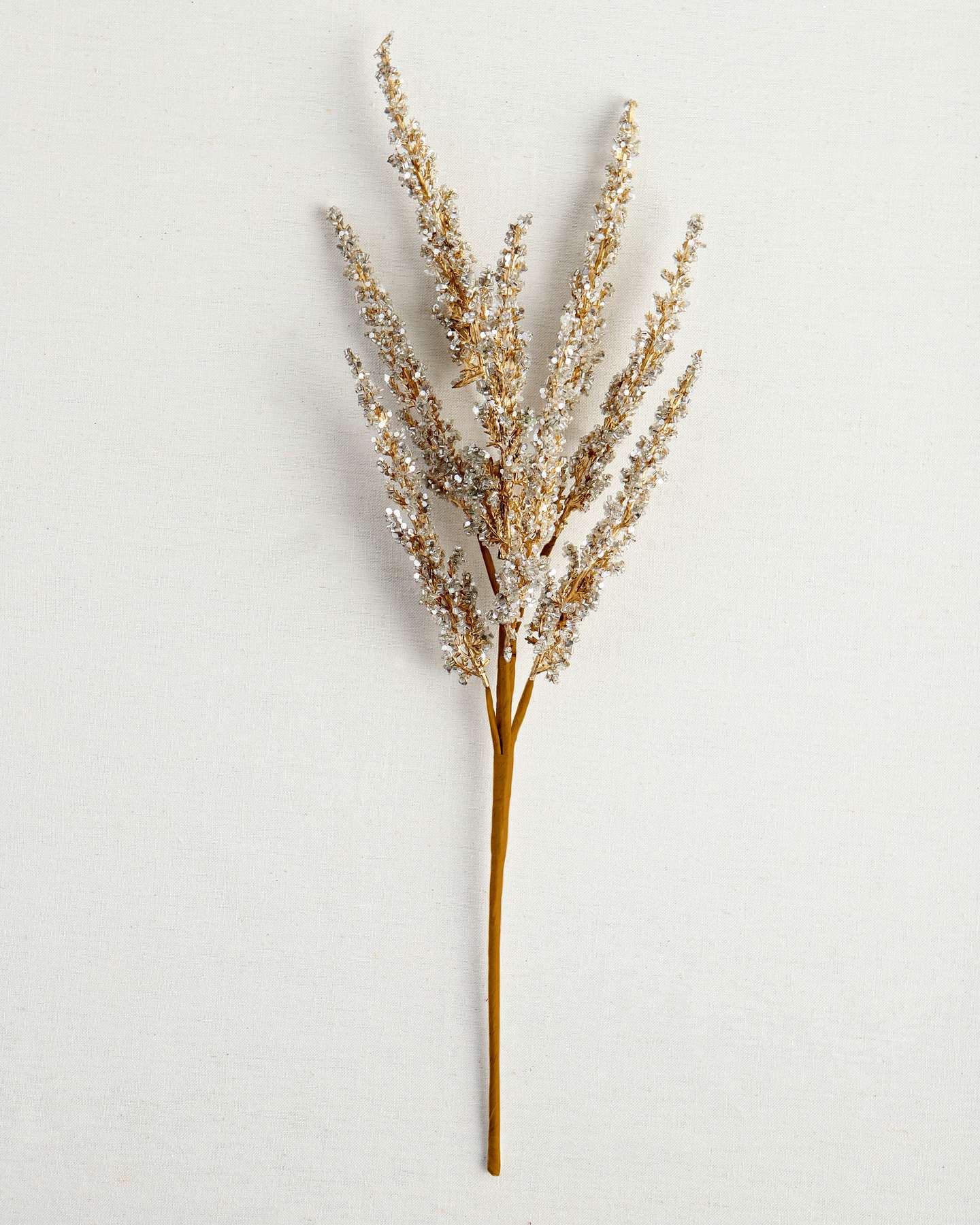 Tiges à plumes métalliques dorées, ensemble de 12
