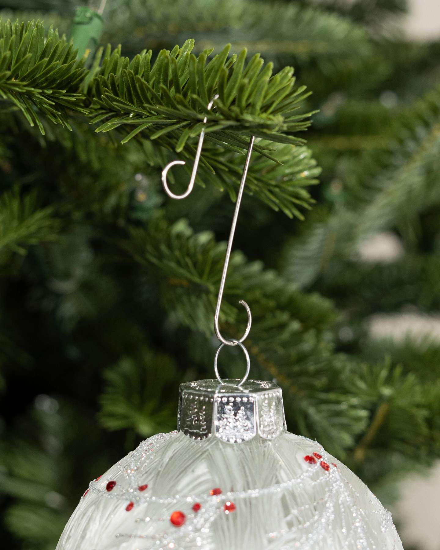 Balsam Hill Silver Large Artificial Christmas Ornament Hooks Set