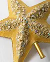Gold Star Beaded Tree Topper by Balsam Hill Closeup 10